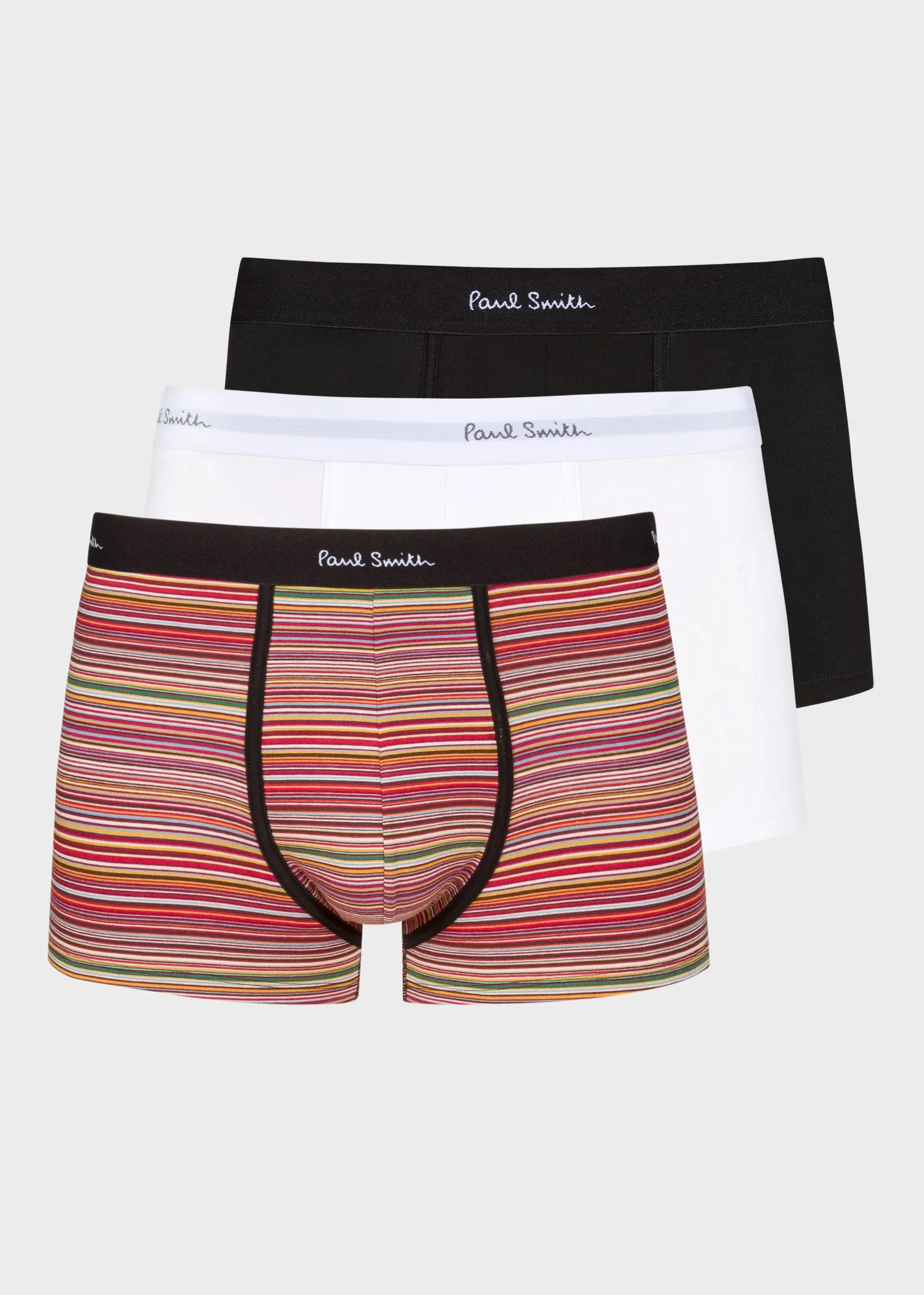 Paul Smith Mixed Stripe Boxer Briefs Three Pack | Multi / Black / White