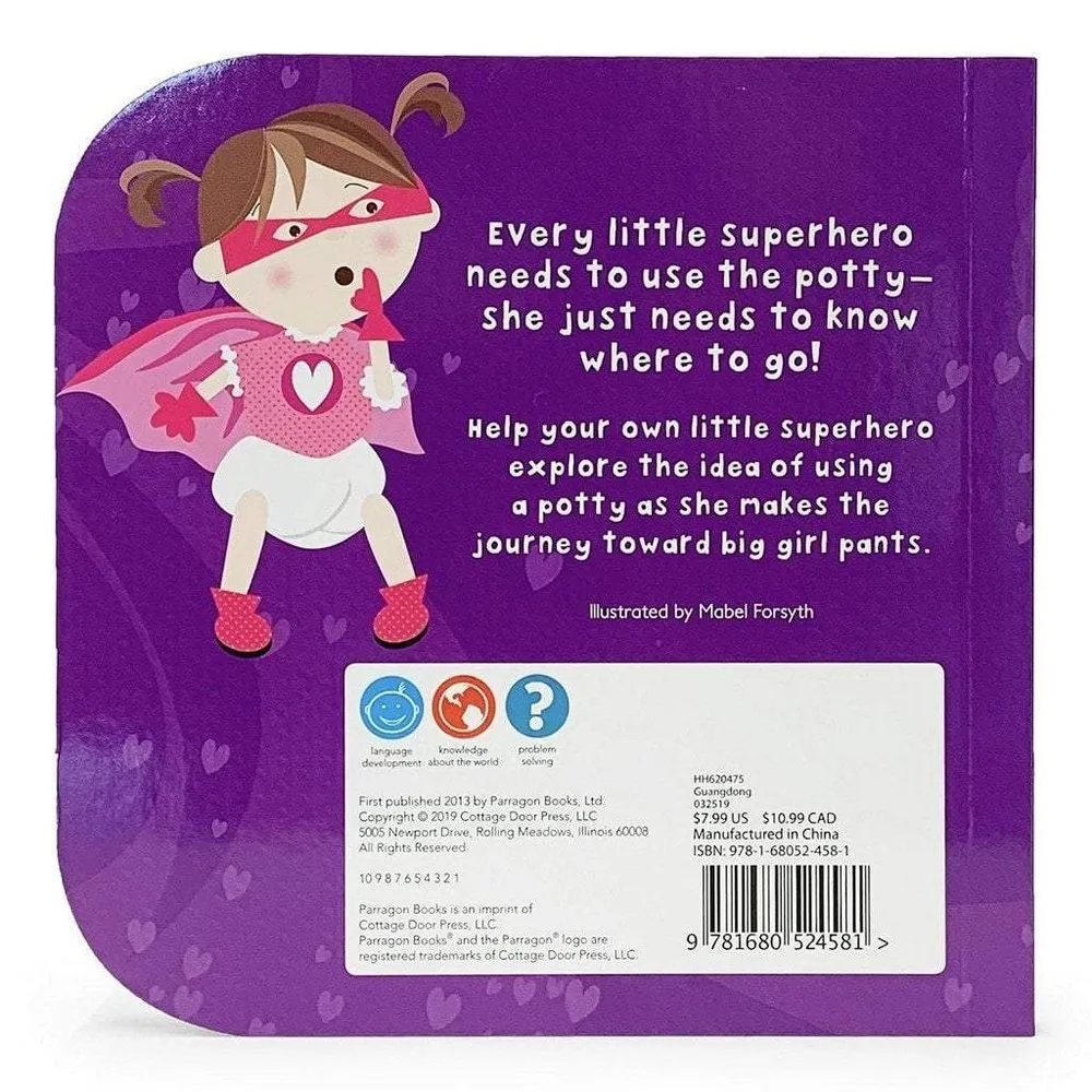 Potty Superhero (Girl) Children's Board Book