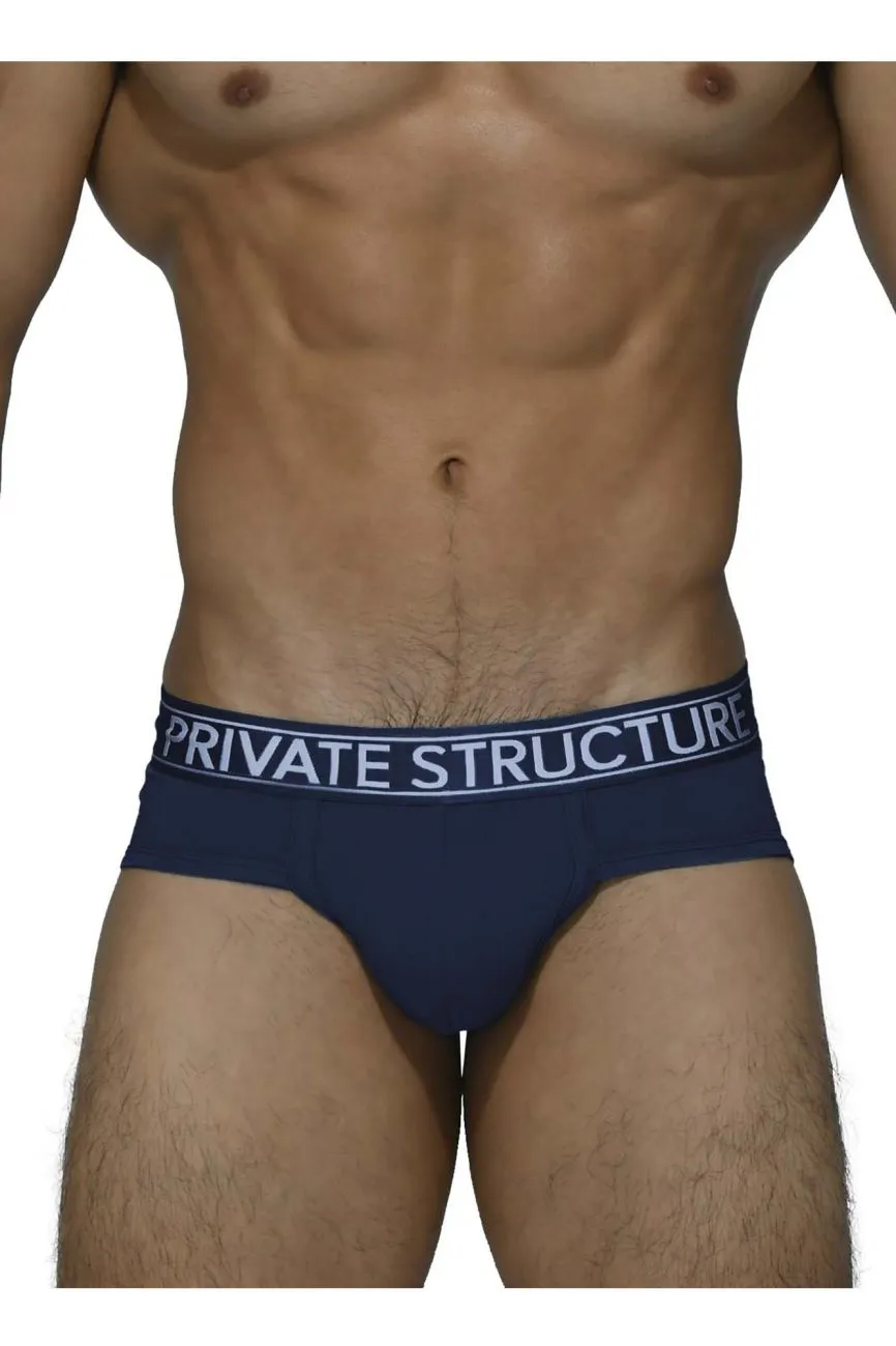 Private Structure PBUZ3748 Platinum Bamboo Briefs Color Midnight Navy