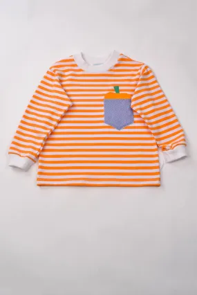 Pumpkin in Pocket L/S Shirt with Blue Check Pants