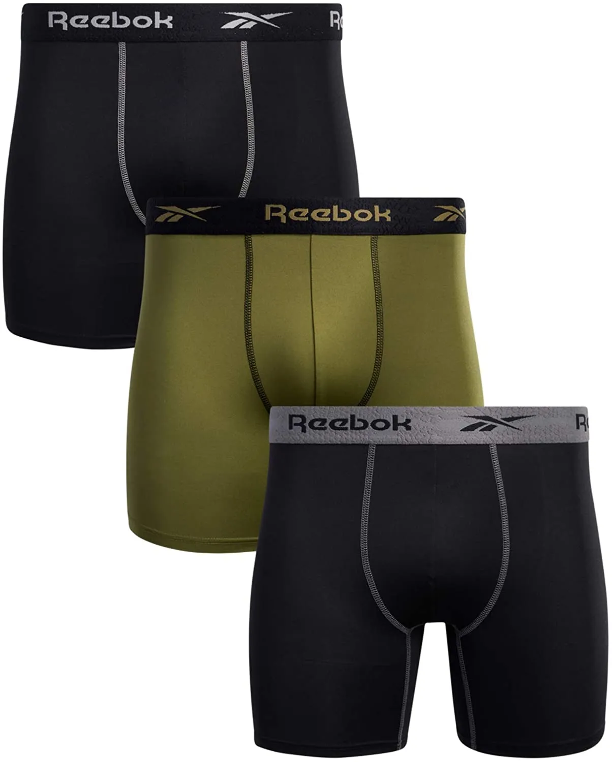 Reebok Men's 3-Pack Performance Boxer Briefs RVM211WB23