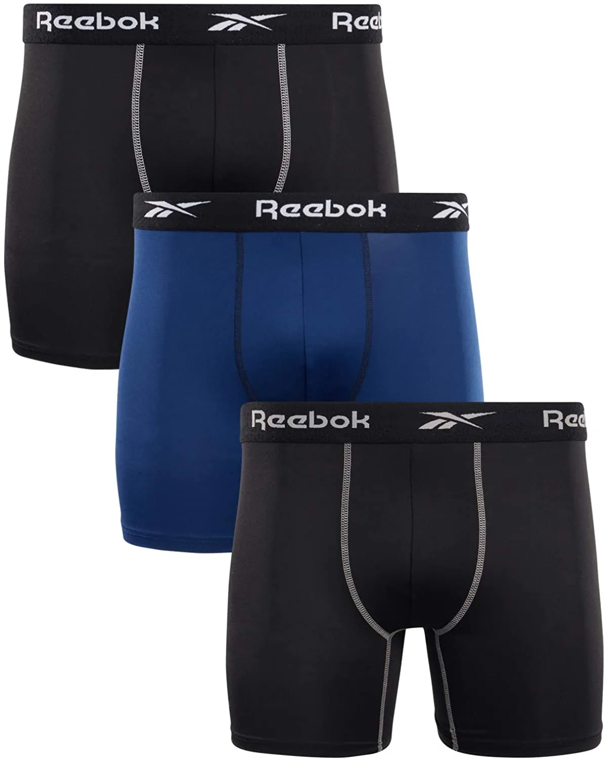 Reebok Men's 3-Pack Performance Boxer Briefs RVM211WB23