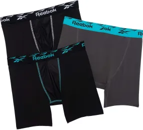 Reebok Men's 3-Pack Performance Boxer Briefs