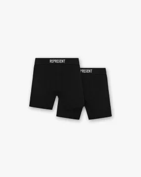 Represent Boxers 2 Pack - Black