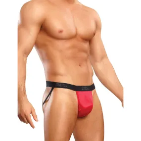 Satin Spandex Jock Red S/M