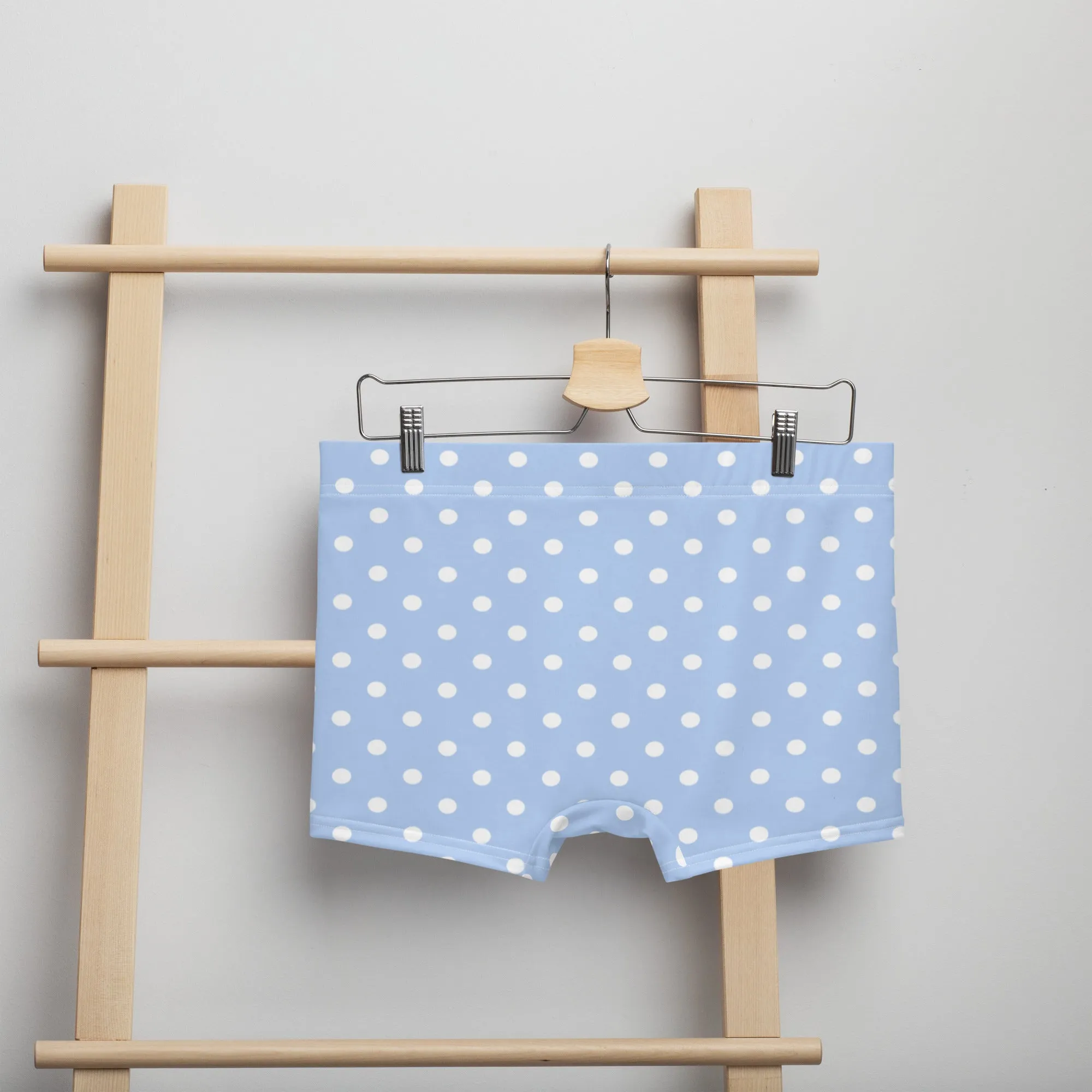 Sky blue polka dot boxers men’s