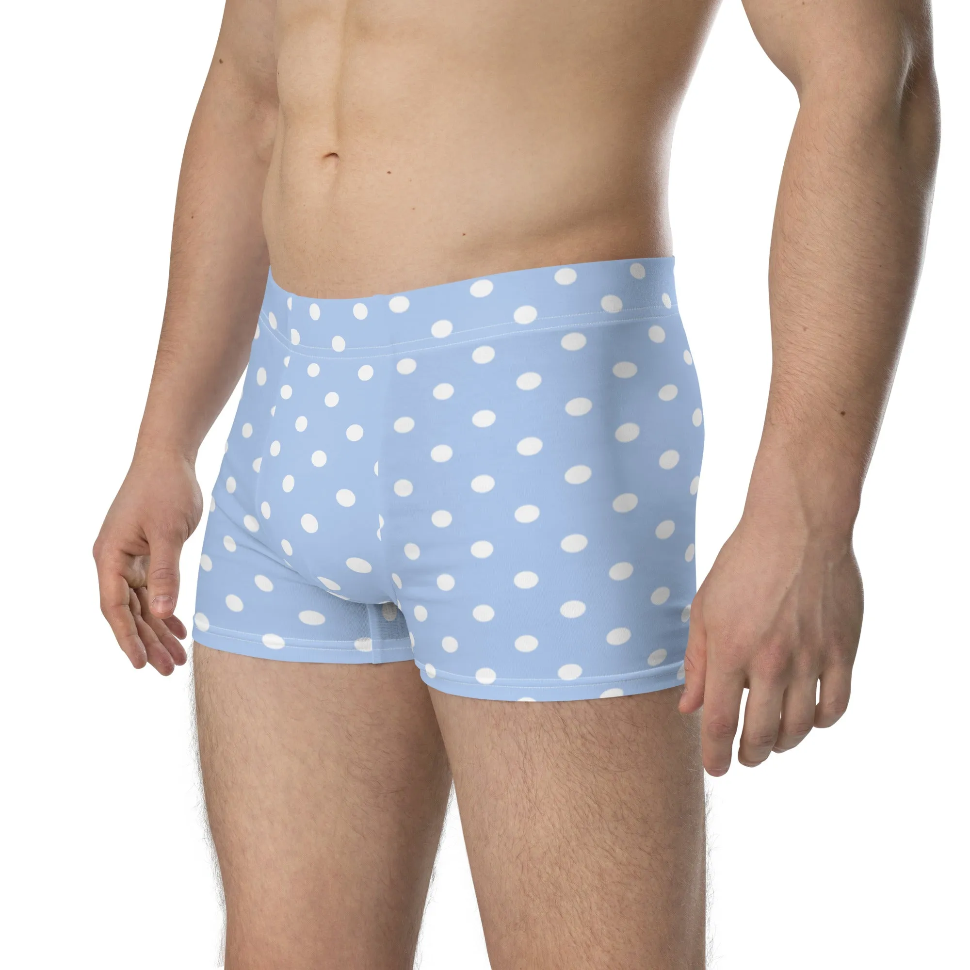 Sky blue polka dot boxers men’s