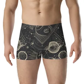 Space print boxer briefs for men