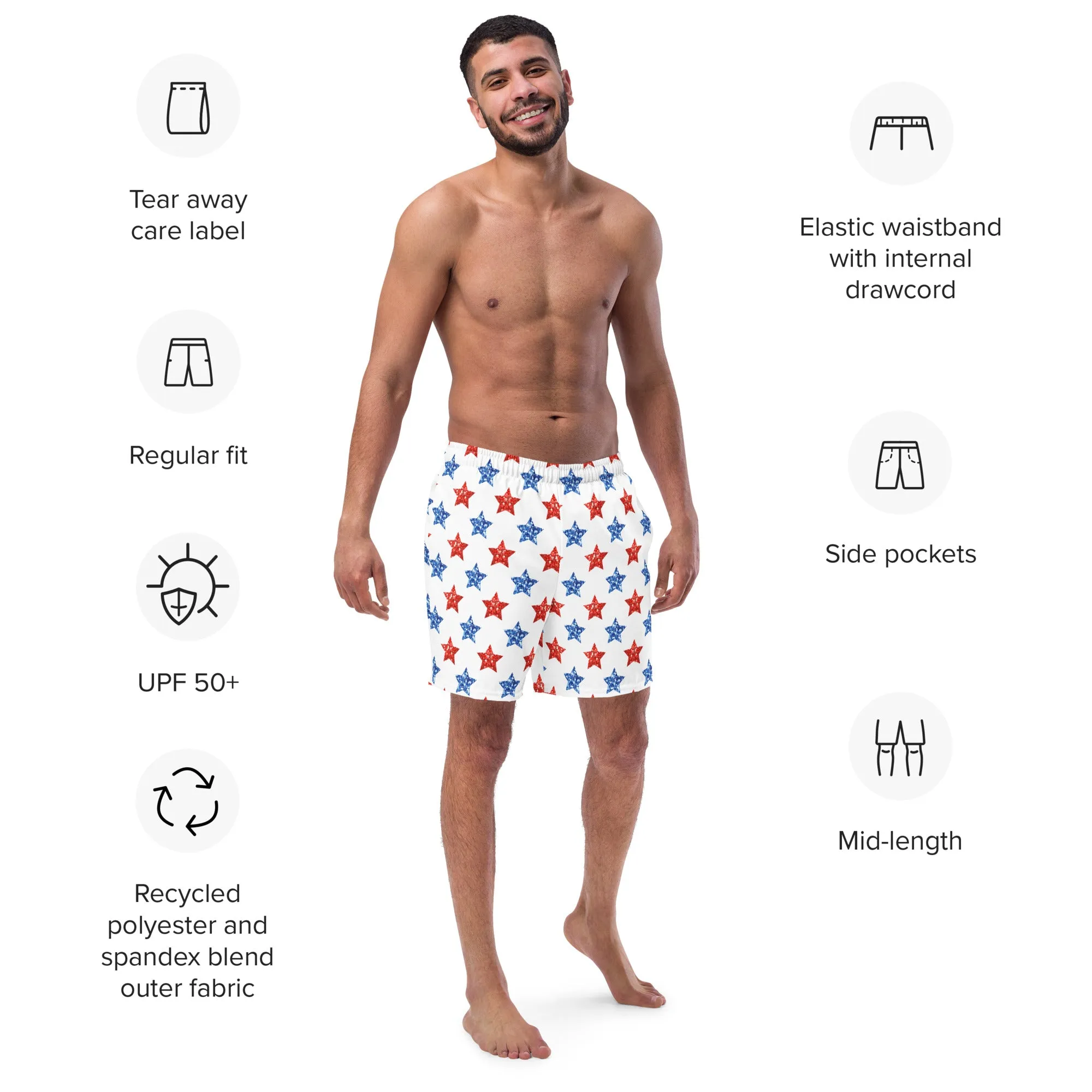 Star printed swimwear trunk for men's