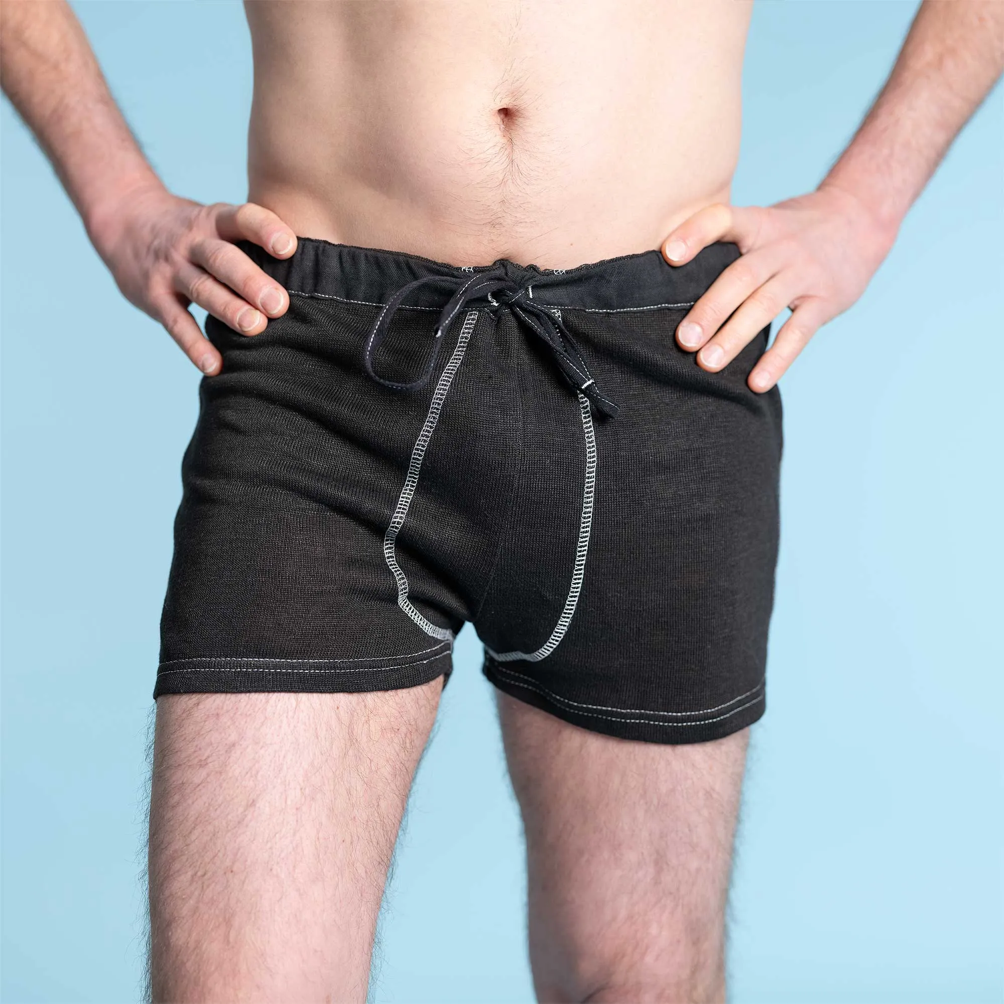 TELLURIDE 100% Organic Hemp Knit Boxer Briefs (OC Thread, 100% Biodegradable Organic Elastic Waist Options)