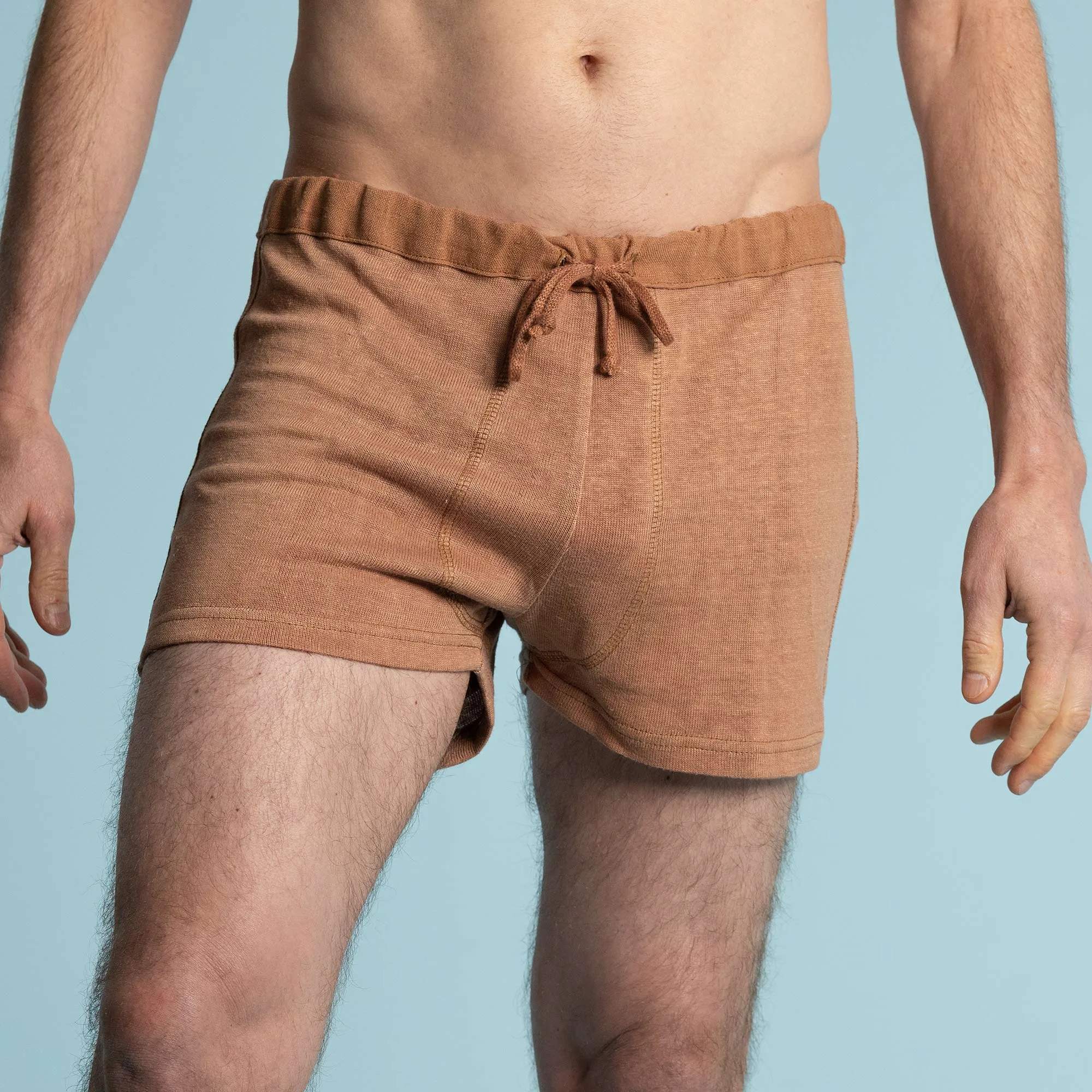 TELLURIDE 100% Organic Hemp Knit Boxer Briefs (OC Thread, 100% Biodegradable Organic Elastic Waist Options)