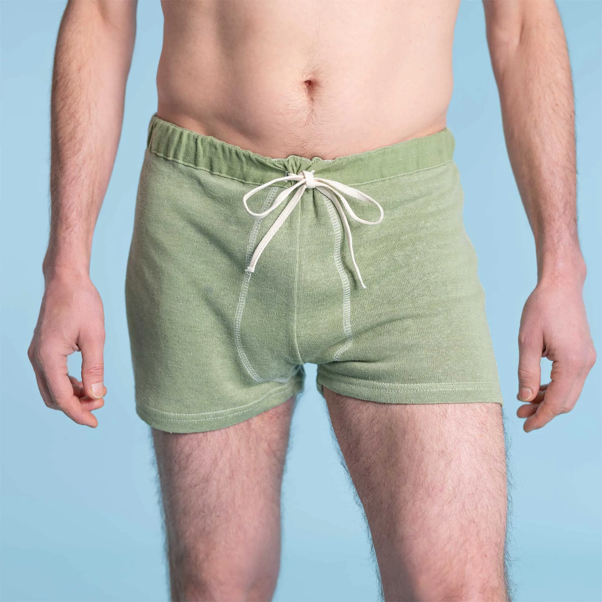 TELLURIDE 100% Organic Hemp Knit Boxer Briefs (OC Thread, 100% Biodegradable Organic Elastic Waist Options)