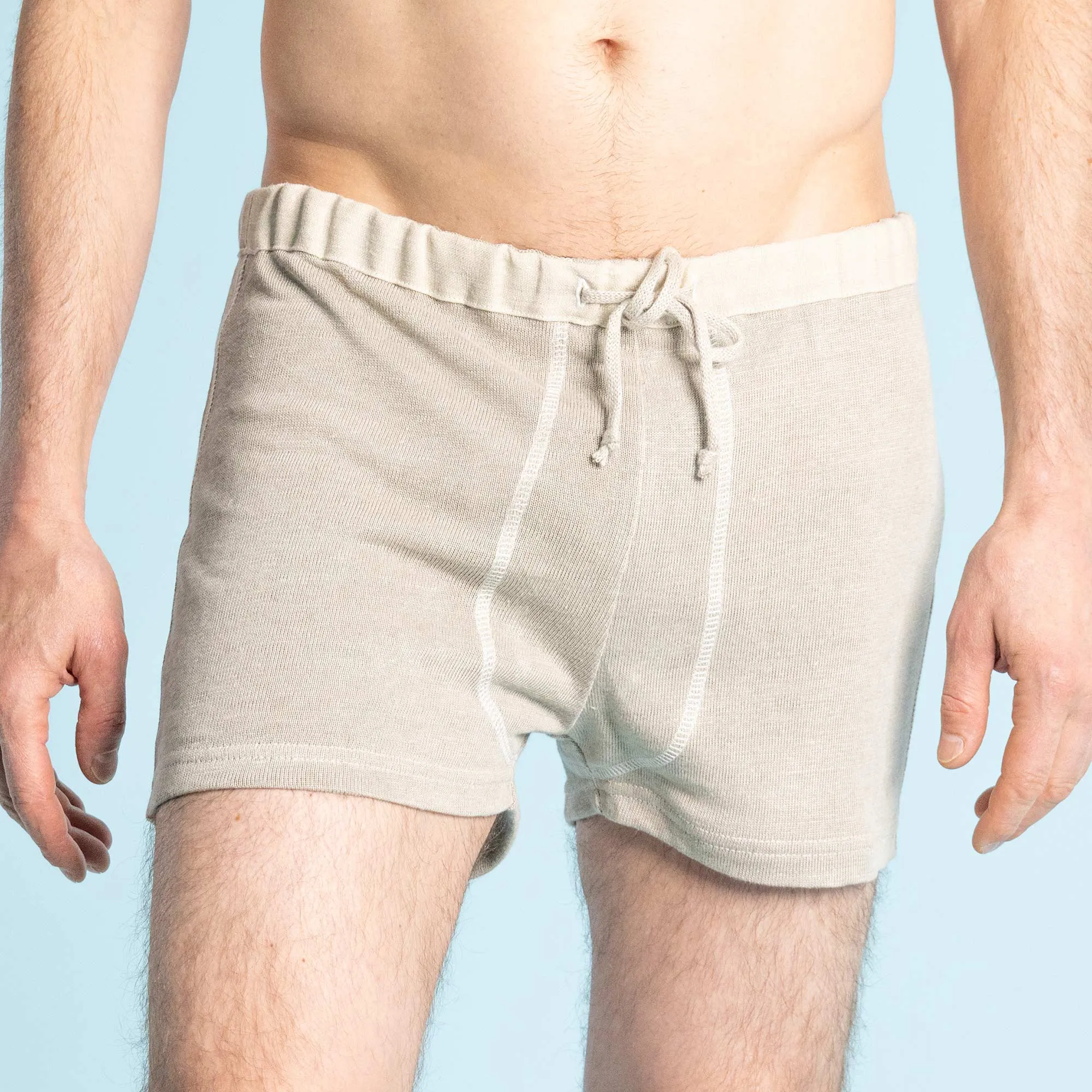 TELLURIDE 100% Organic Hemp Knit Boxer Briefs (OC Thread, 100% Biodegradable Organic Elastic Waist Options)