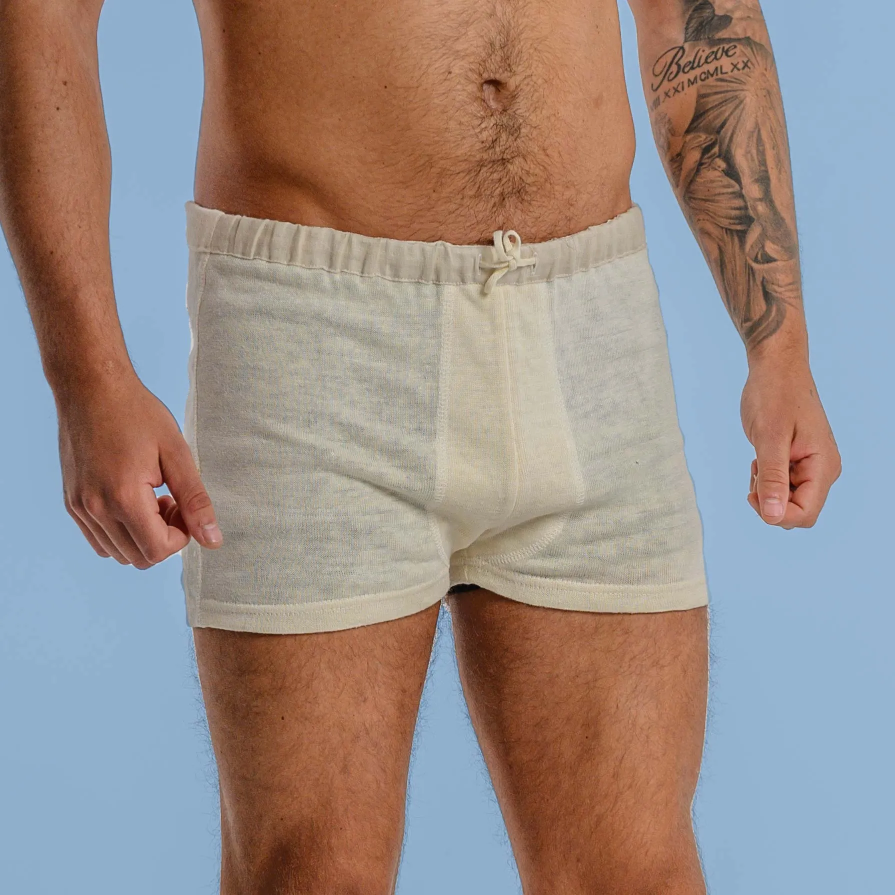 TELLURIDE 100% Organic Hemp Knit Boxer Briefs (OC Thread, 100% Biodegradable Organic Elastic Waist Options)