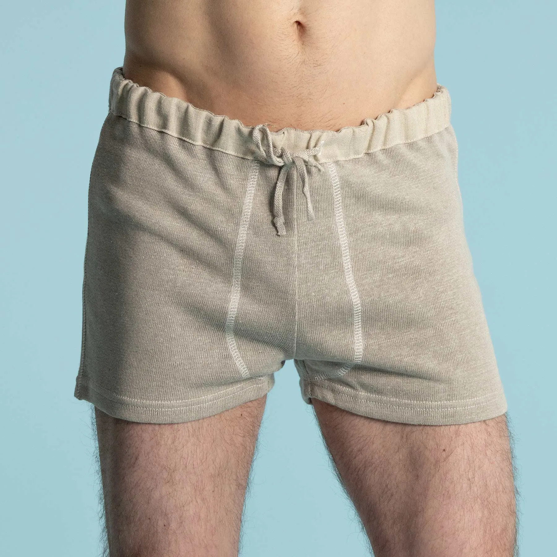 TELLURIDE 100% Organic Hemp Knit Boxer Briefs (OC Thread, 100% Biodegradable Organic Elastic Waist Options)