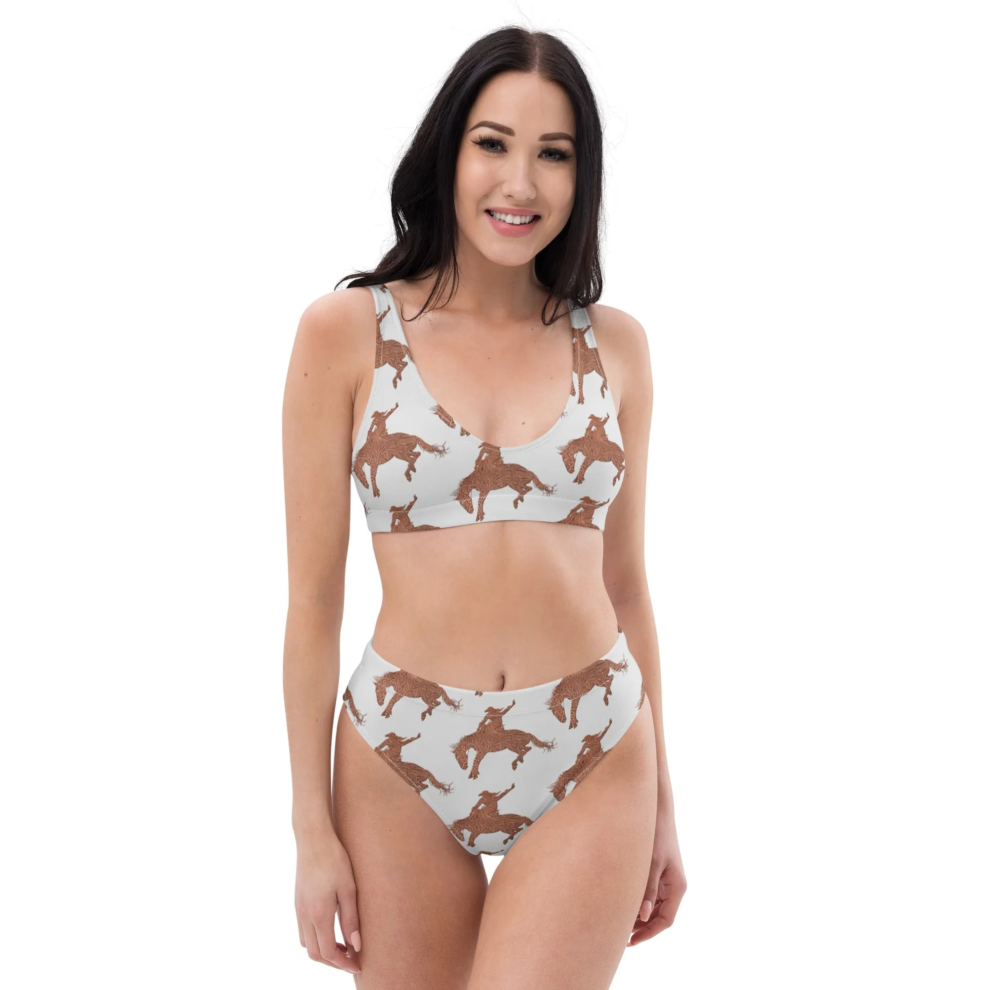 Tooled Bronc high-waisted bikini