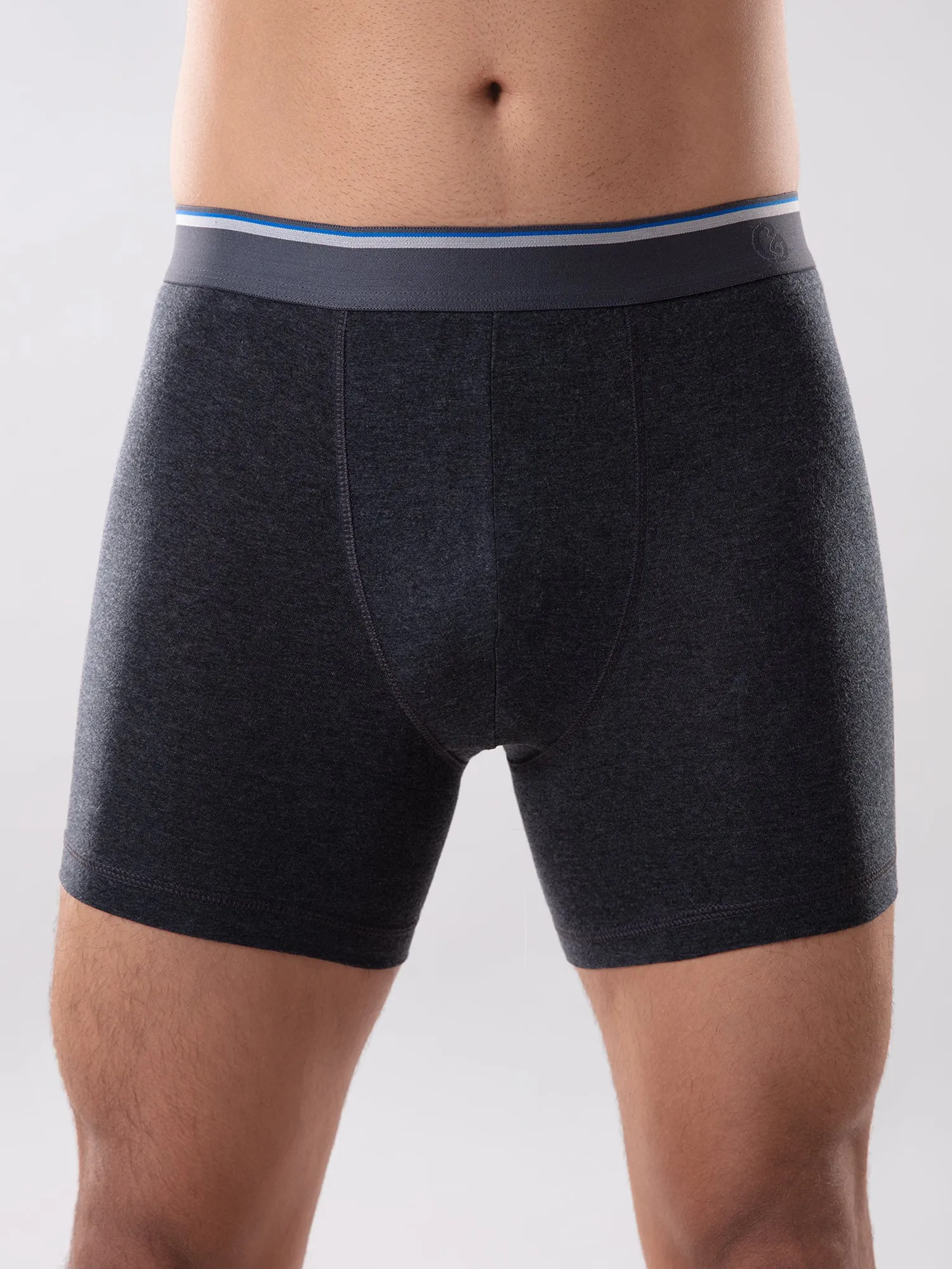 Ultra-Soft Tencel Boxer Brief - Black Melange