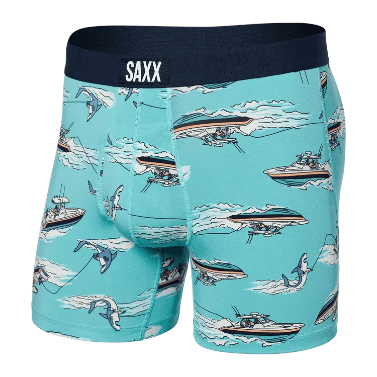 Ultra Super Soft Boxer Briefs- Sharkski Turquoise