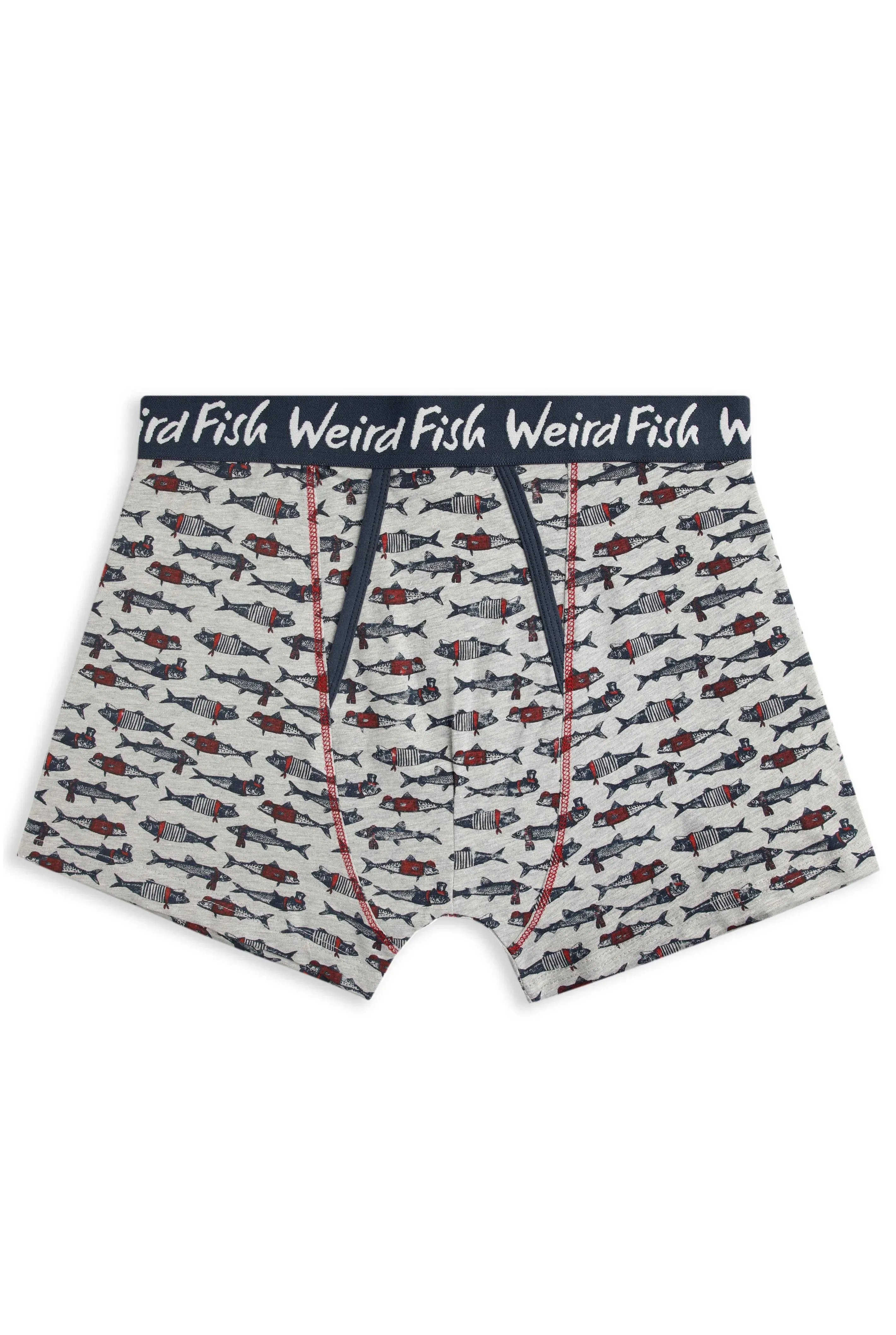 Weird Fish 2XL Grey Ashridge Boxer Shorts (Pack of 3)