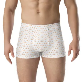 White seamless pattern boxer briefs for men