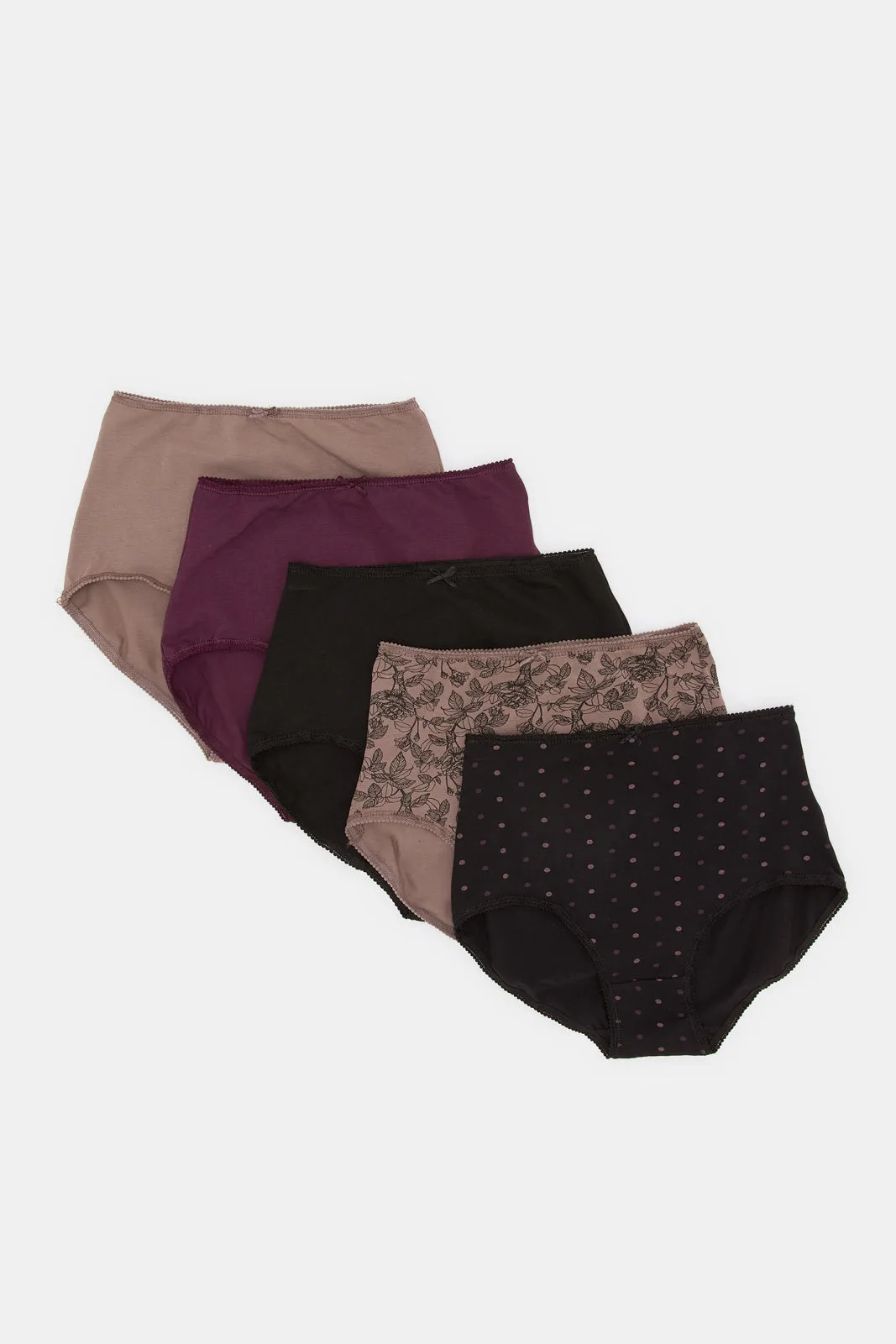 Women Assorted Printed Full Brief (Pack of 5)