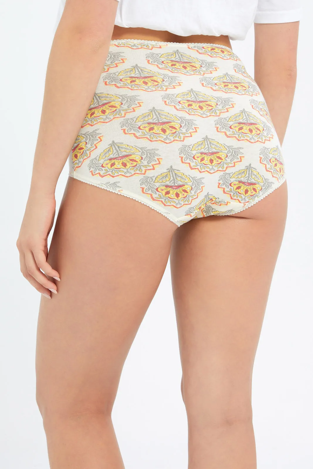 Women Assorted Printed Mama Brief Set (Pack Of 5)