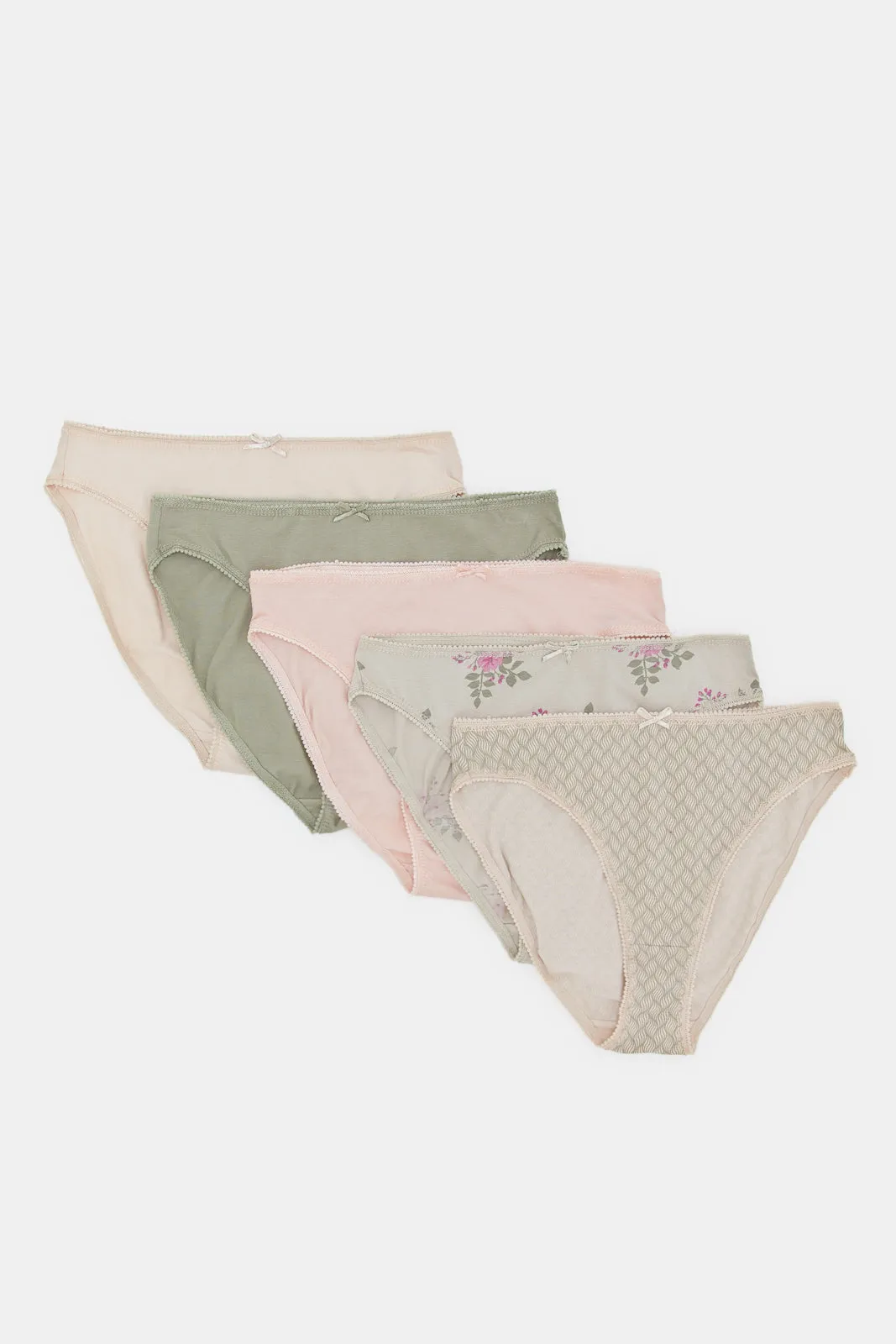 Women Basic High Leg Brief Set (Pack Of 5)