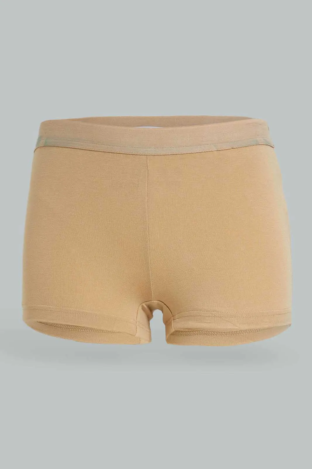 Women Beige and Navy Boxer Brief (Pack of 2)