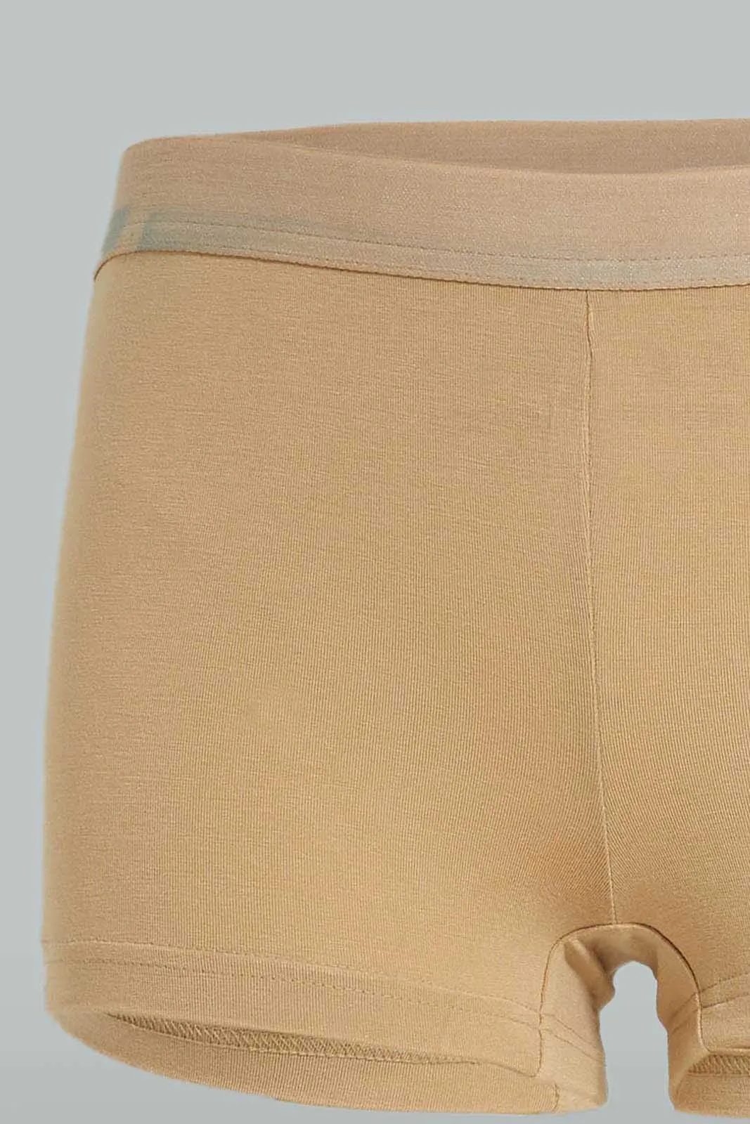 Women Beige and Navy Boxer Brief (Pack of 2)