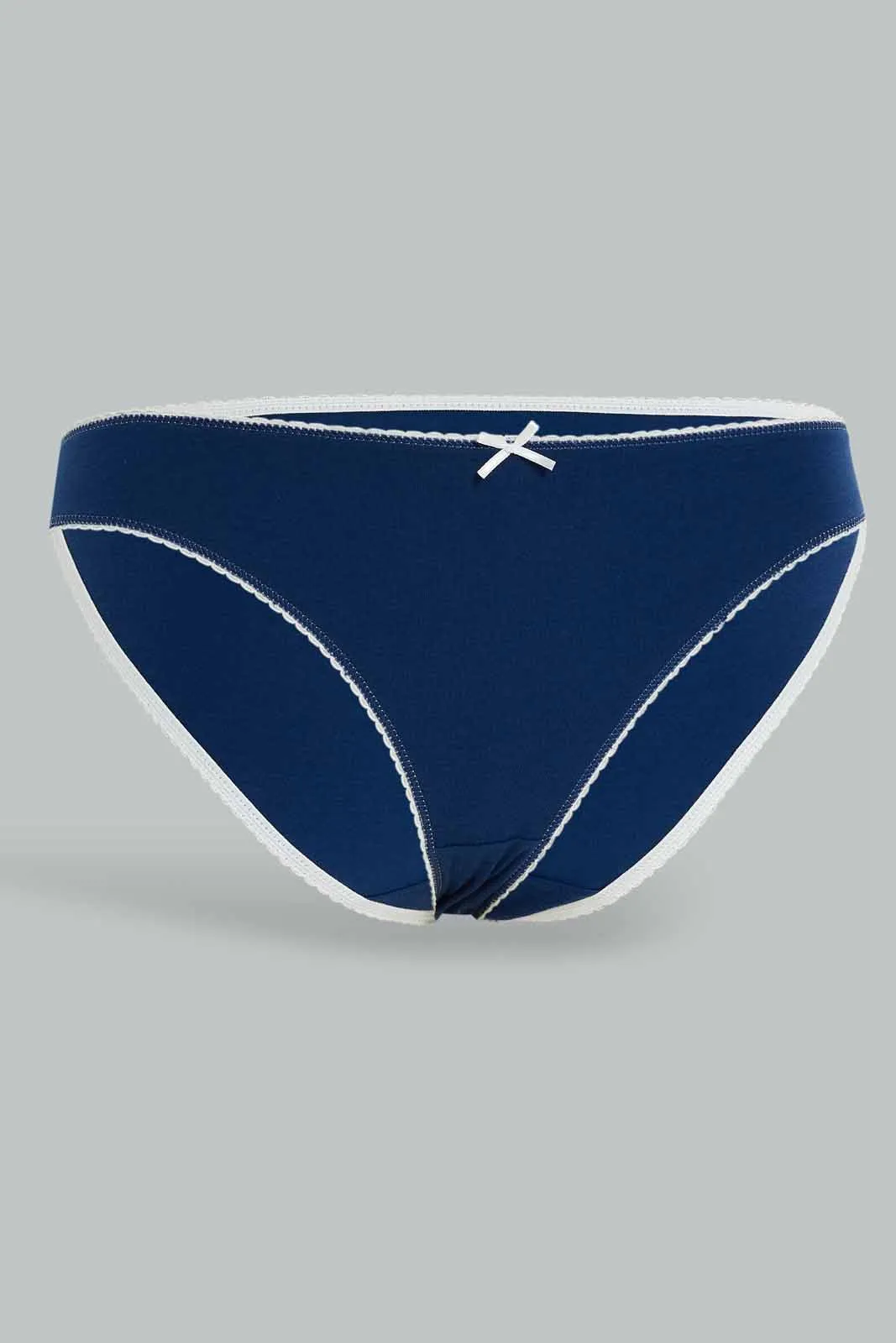 Women White And Blue Bikini Briefs (Pack of 5)