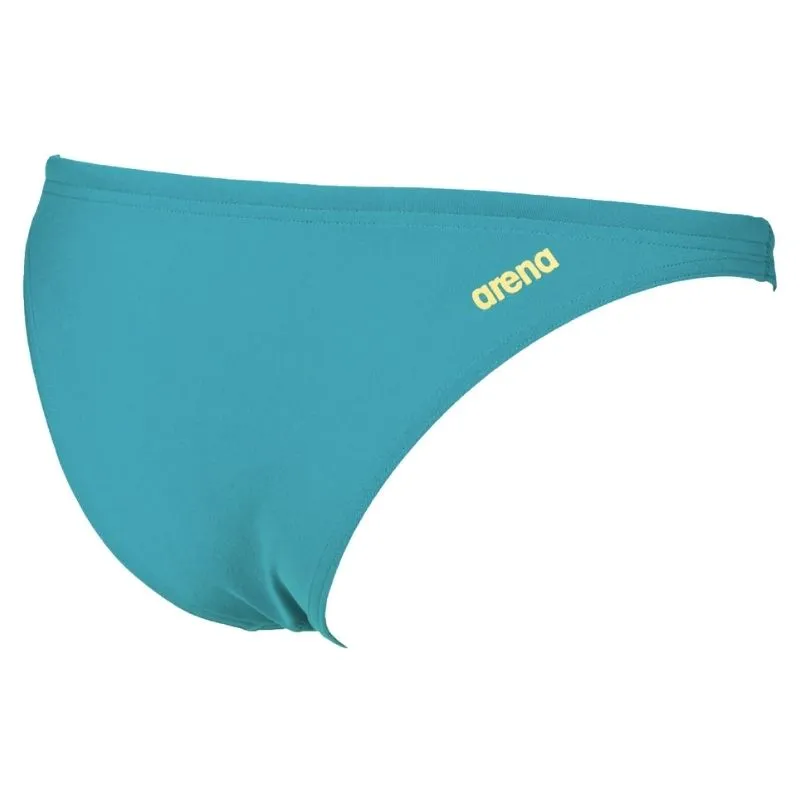 WOMEN'S FREE BRIEF BIKINI BOTTOM - PERSIAN GREEN/YELLOW STAR