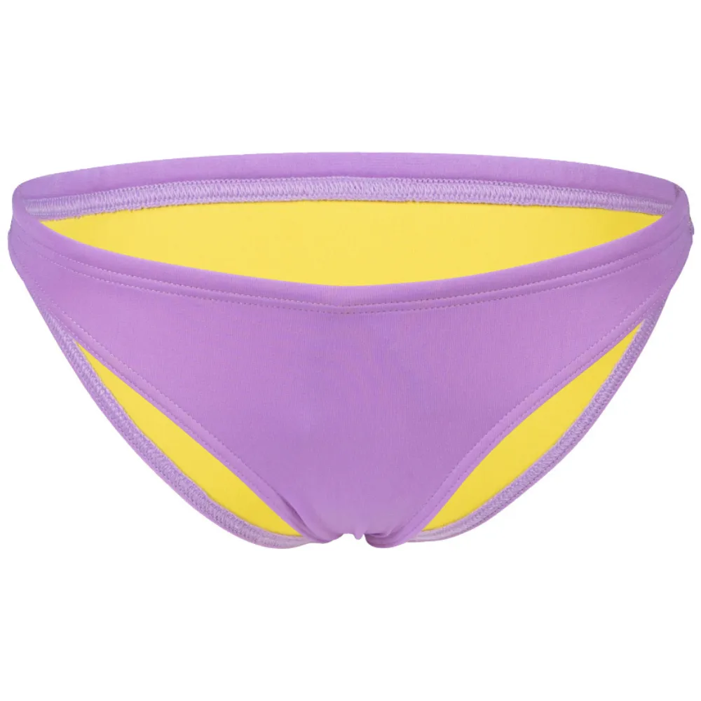 WOMEN'S REAL BRIEF BIKINI BOTTOM - LAVANDA/YELLOW STAR