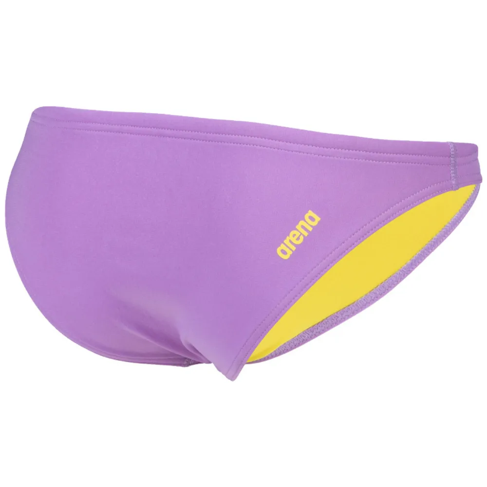 WOMEN'S REAL BRIEF BIKINI BOTTOM - LAVANDA/YELLOW STAR