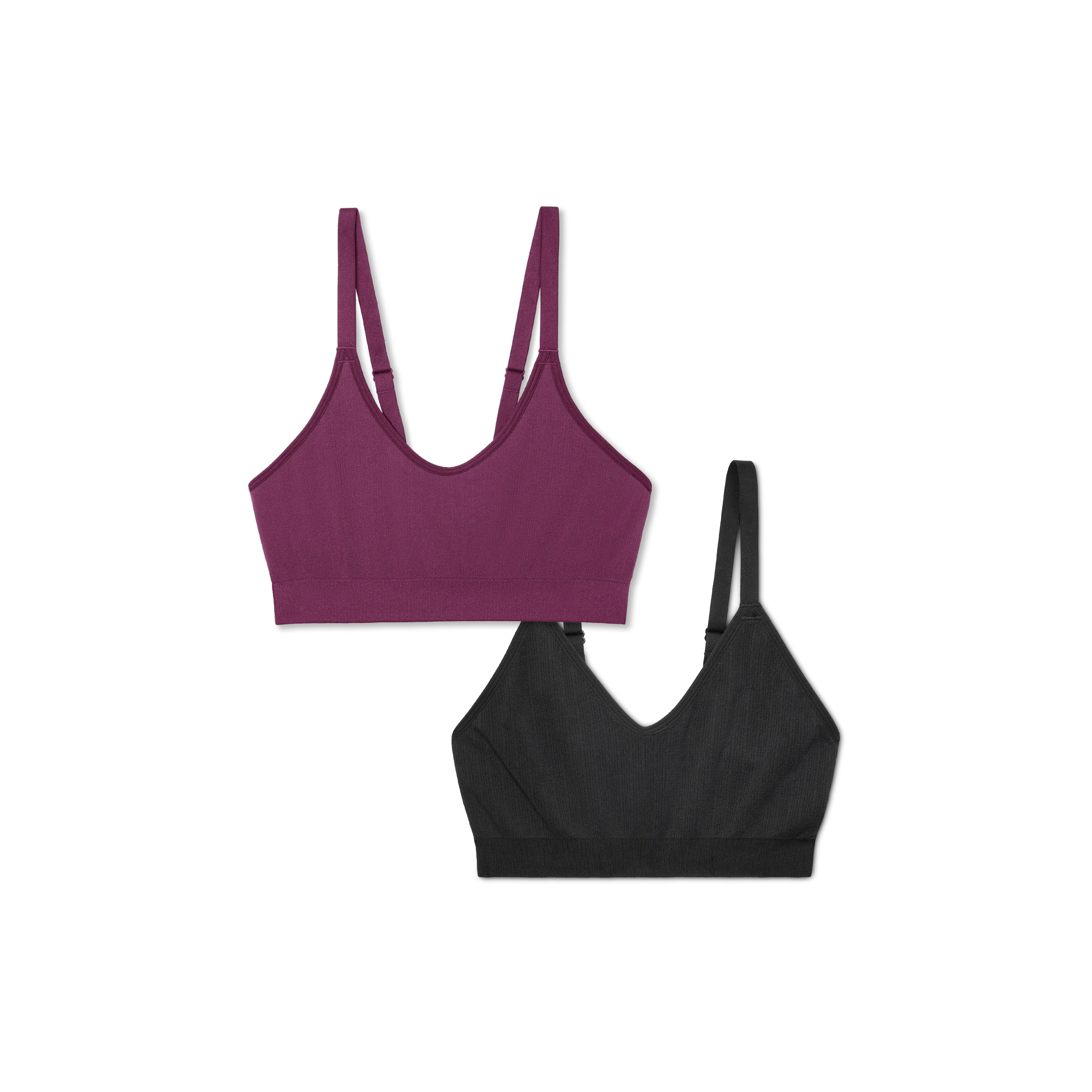 Women's Seamless Scoop Bralette 2-Pack