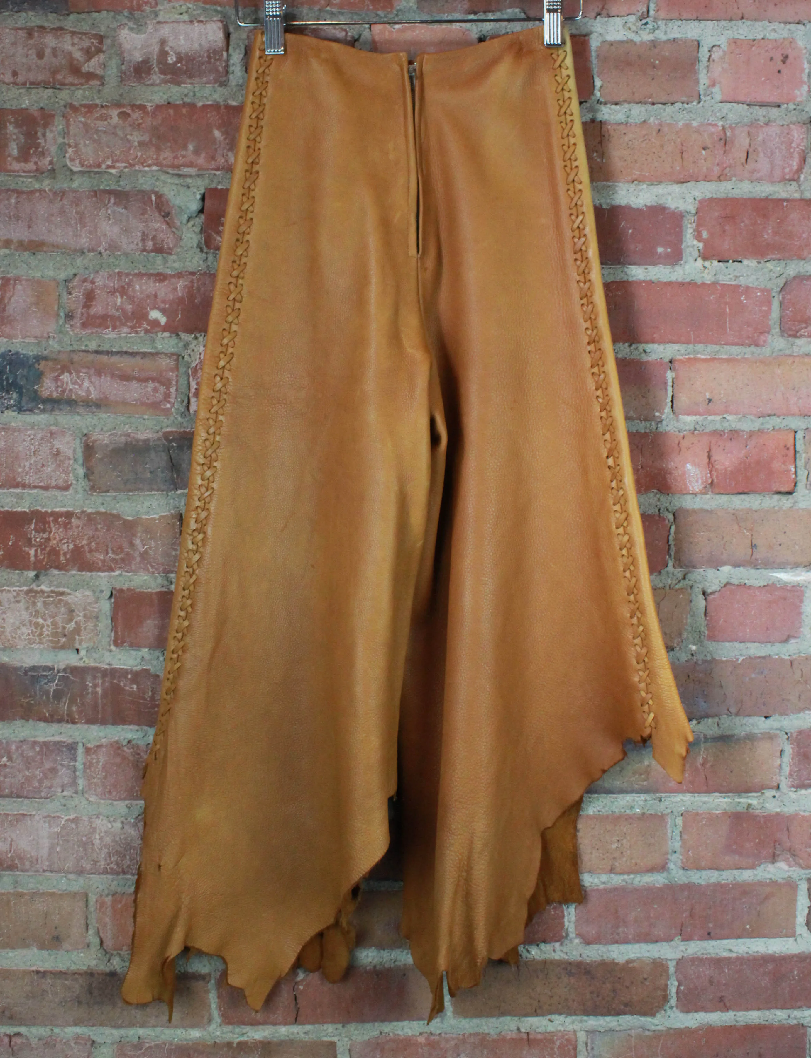 Women's Vintage 70's Leather Gaucho Pants - 22W